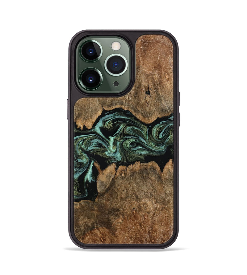 iPhone 13 Pro Wood Phone Case - Breonna (Green, 793584)