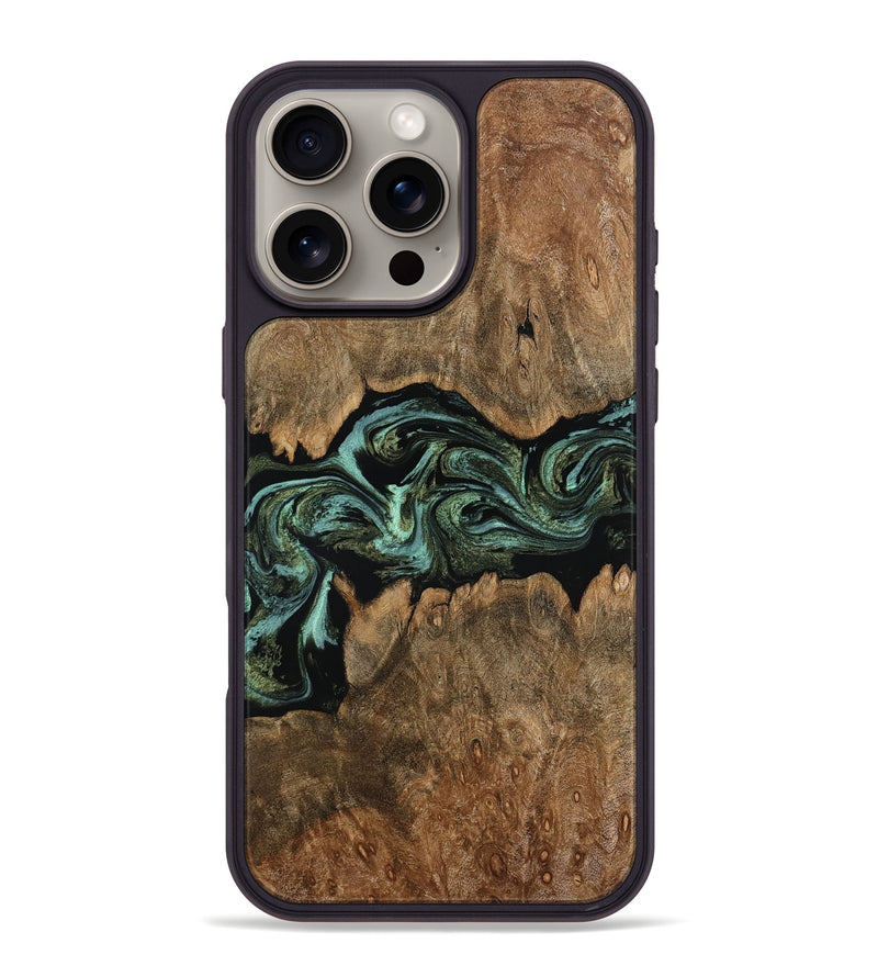 iPhone 16 Pro Max Wood Phone Case - Breonna (Green, 793584)