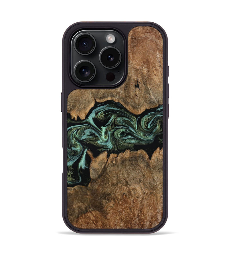 iPhone 16 Pro Wood Phone Case - Breonna (Green, 793584)