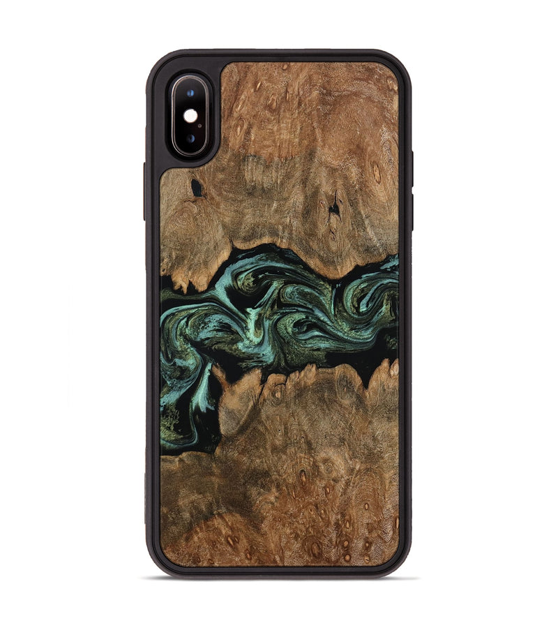 iPhone Xs Max Wood Phone Case - Breonna (Green, 793584)