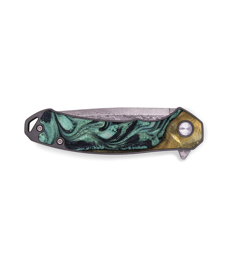 EDC Wood Pocket Knife - Latifah (Green, 793585)