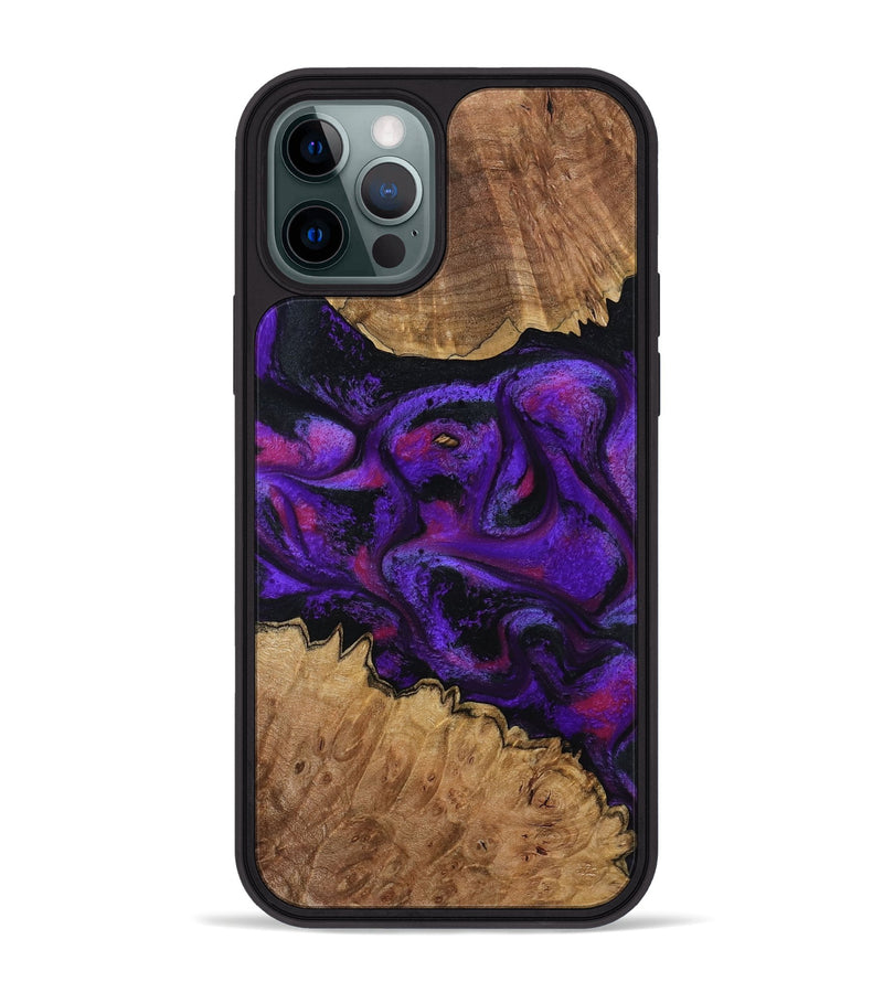 iPhone 12 Pro Max Wood Phone Case - Gerry (Purple, 793710)