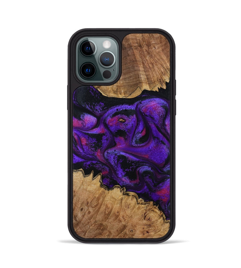 iPhone 12 Pro Wood Phone Case - Gerry (Purple, 793710)