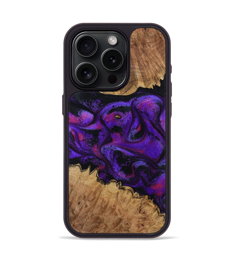 iPhone 15 Pro Wood Phone Case - Gerry (Purple, 793710)