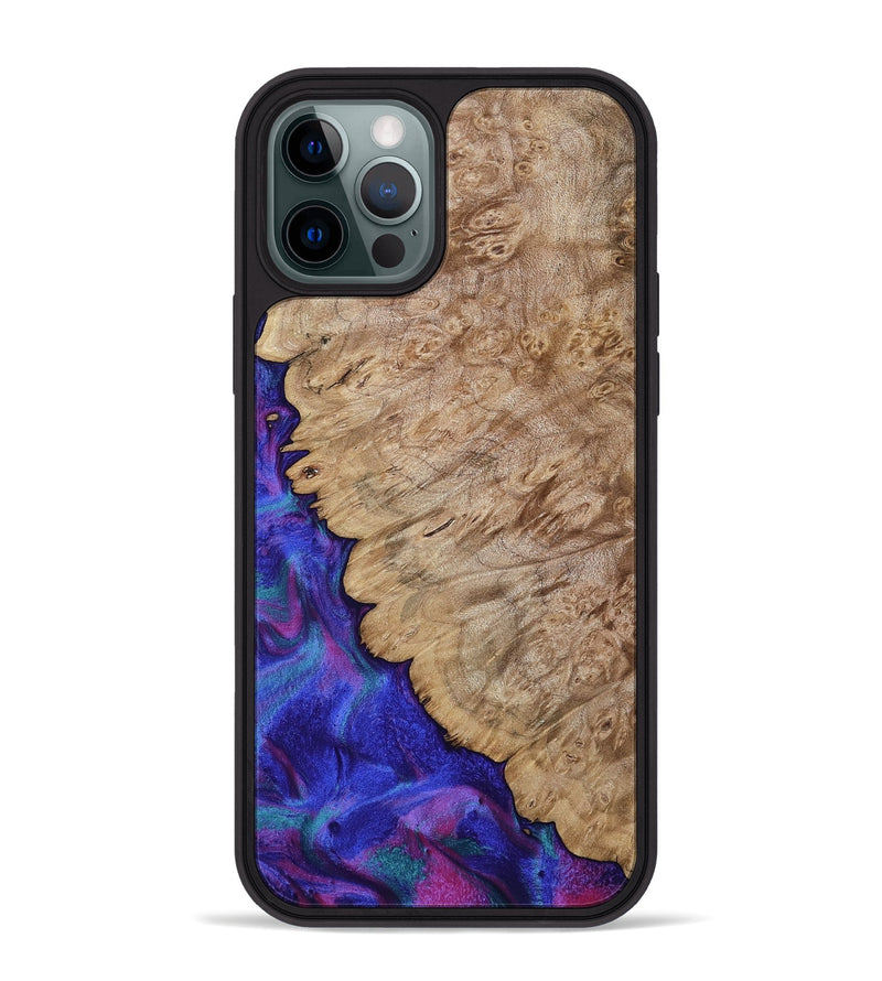 iPhone 12 Pro Max Wood Phone Case - Juwan (Purple, 793712)