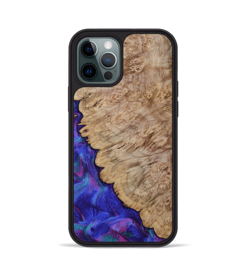 iPhone 12 Pro Wood Phone Case - Juwan (Purple, 793712)