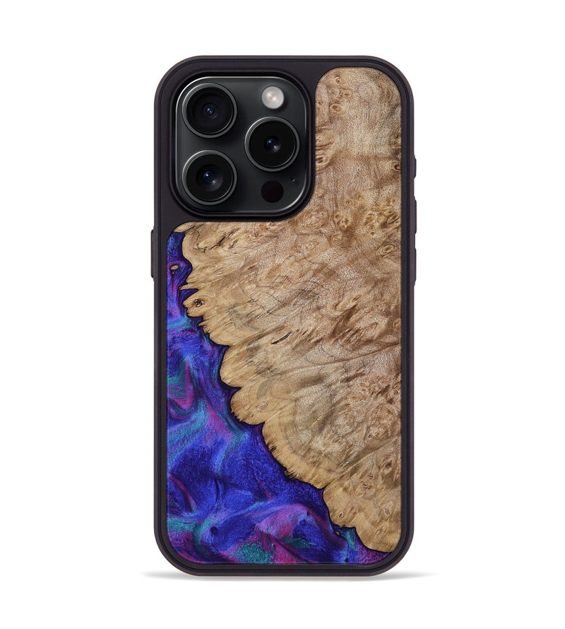 iPhone 15 Pro Wood Phone Case - Juwan (Purple, 793712)