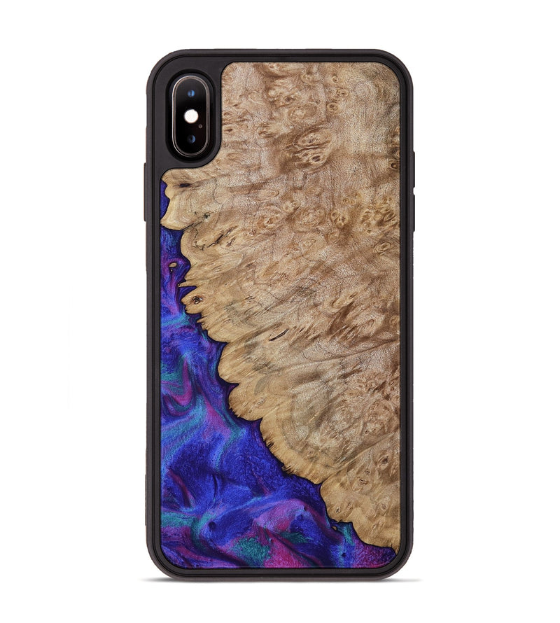 iPhone Xs Max Wood Phone Case - Juwan (Purple, 793712)
