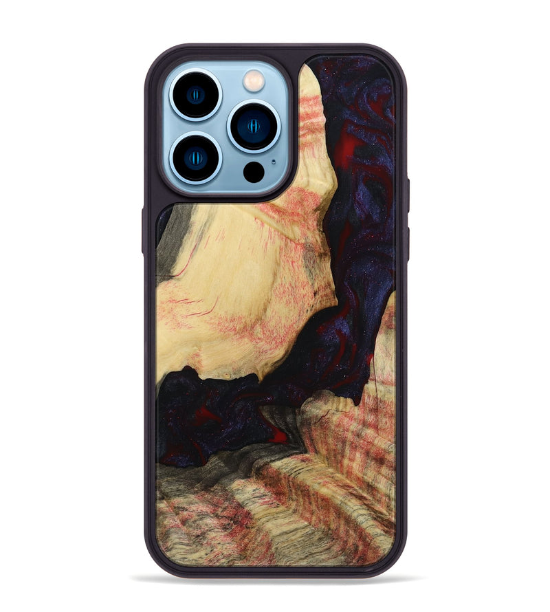 iPhone 14 Pro Max Wood Phone Case - Krista (Red, 793715)