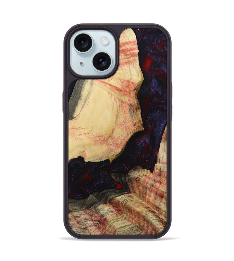 iPhone 15 Wood Phone Case - Krista (Red, 793715)