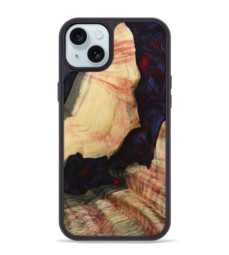 iPhone 15 Plus Wood Phone Case - Krista (Red, 793715)