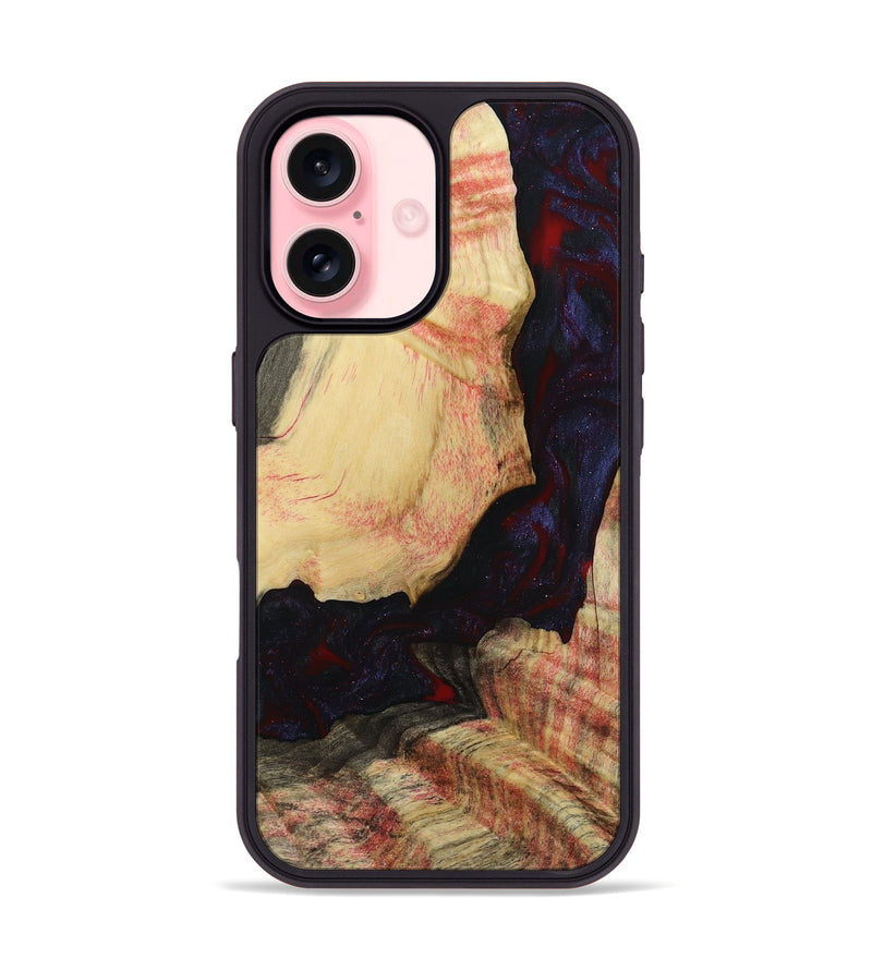 iPhone 16 Wood Phone Case - Krista (Red, 793715)