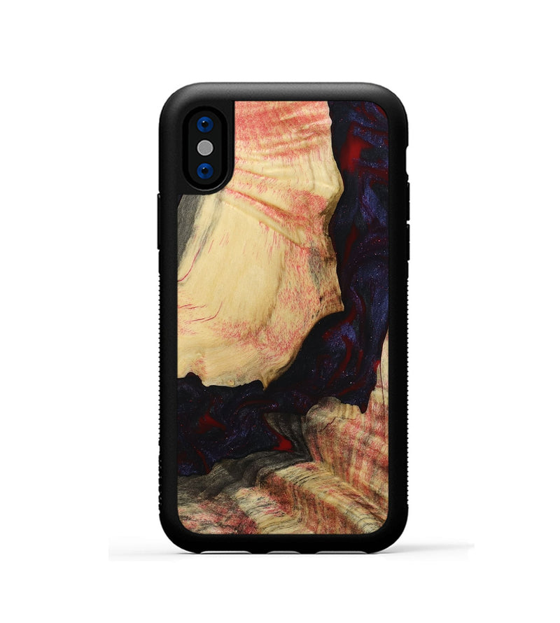 iPhone Xs Wood Phone Case - Krista (Red, 793715)