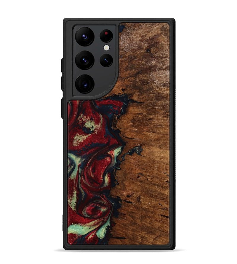 Galaxy S22 Ultra Wood Phone Case - Soren (Red, 793717)