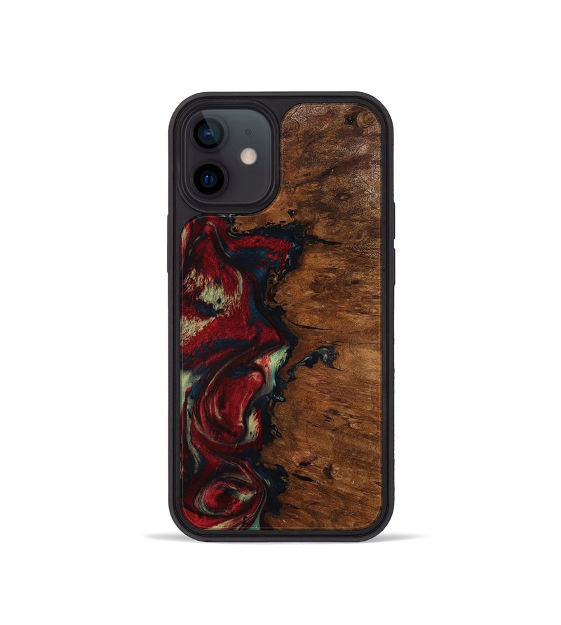 iPhone 12 mini Wood Phone Case - Soren (Red, 793717)