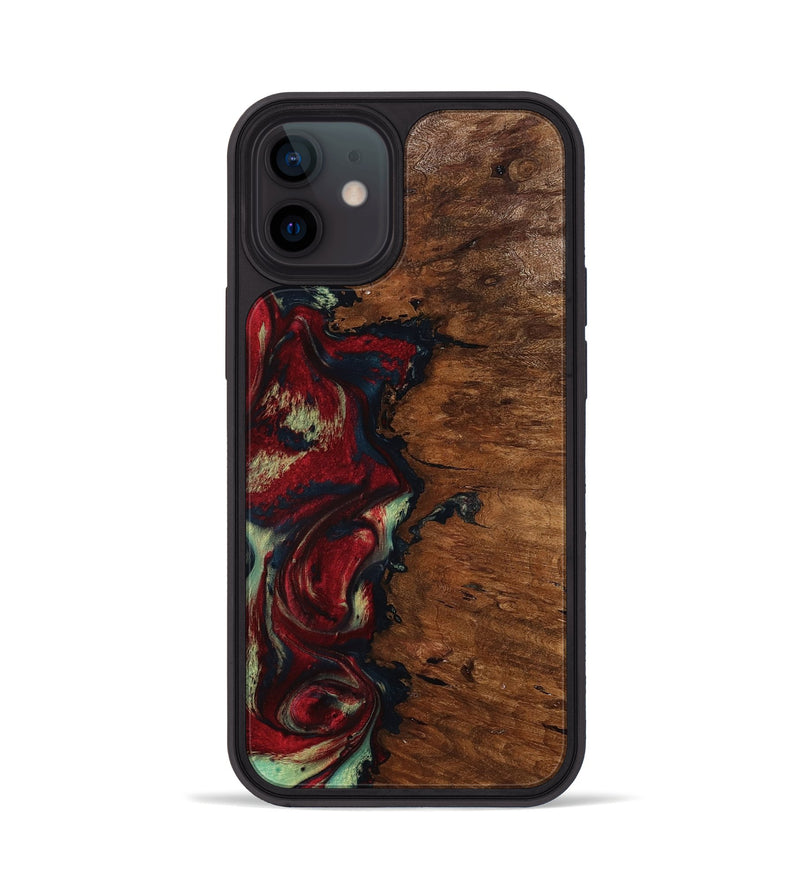 iPhone 12 Wood Phone Case - Soren (Red, 793717)