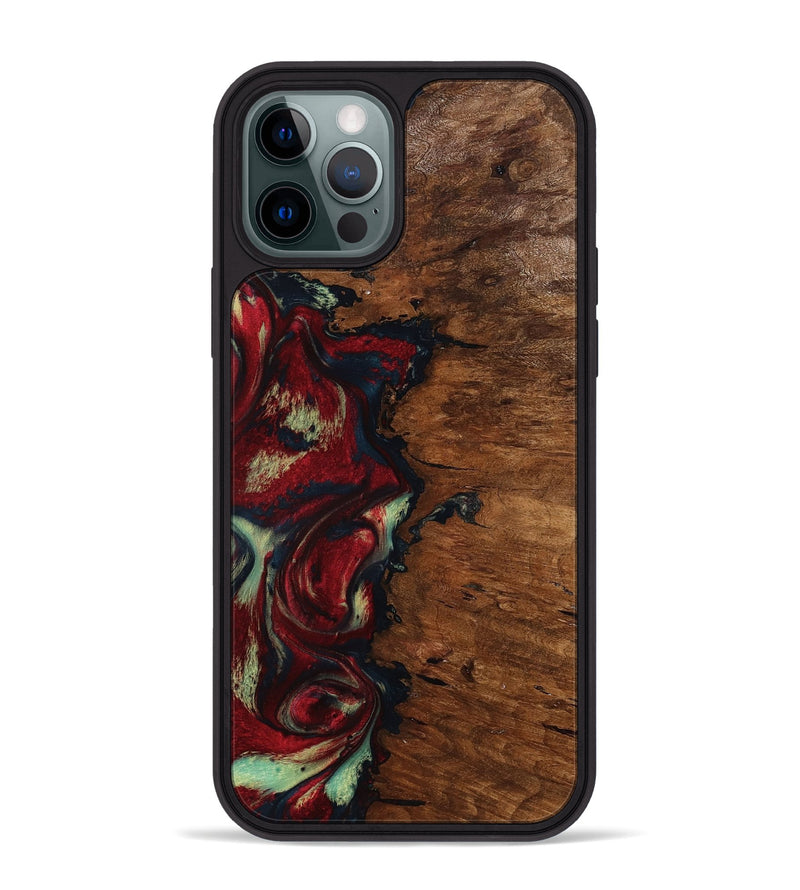 iPhone 12 Pro Max Wood Phone Case - Soren (Red, 793717)