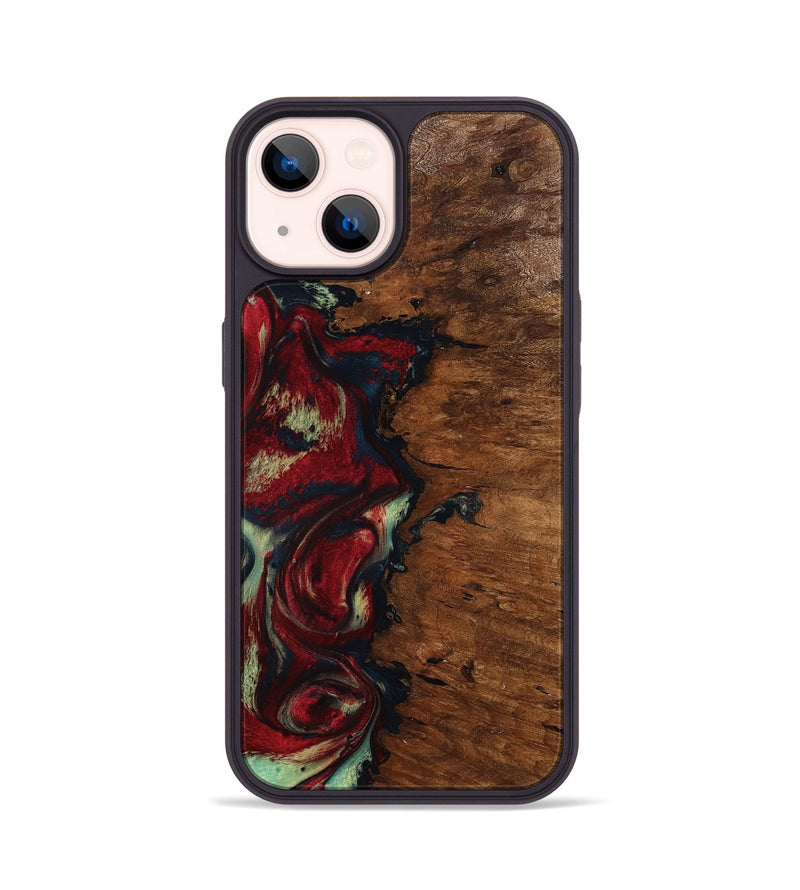 iPhone 14 Wood Phone Case - Soren (Red, 793717)
