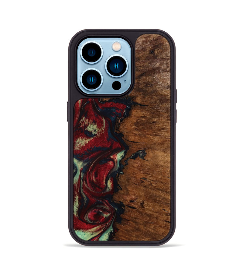 iPhone 14 Pro Wood Phone Case - Soren (Red, 793717)