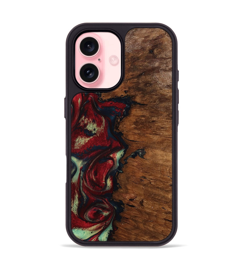 iPhone 16 Wood Phone Case - Soren (Red, 793717)
