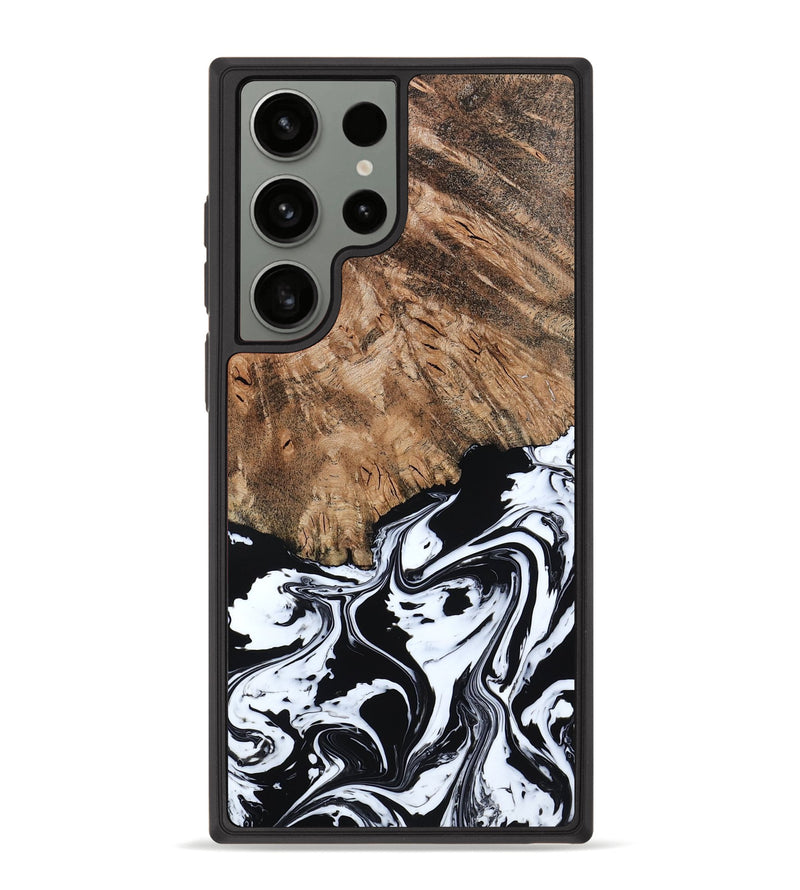 Galaxy S23 Ultra Wood Phone Case - Terry (Black & White, 793721)