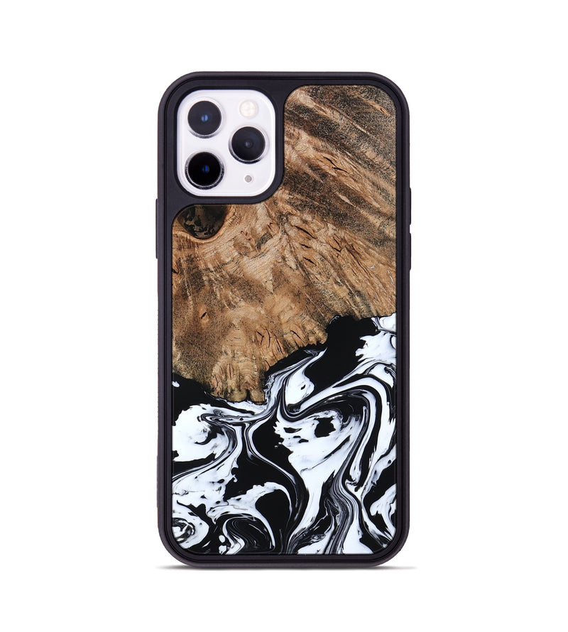 iPhone 11 Pro Wood Phone Case - Terry (Black & White, 793721)