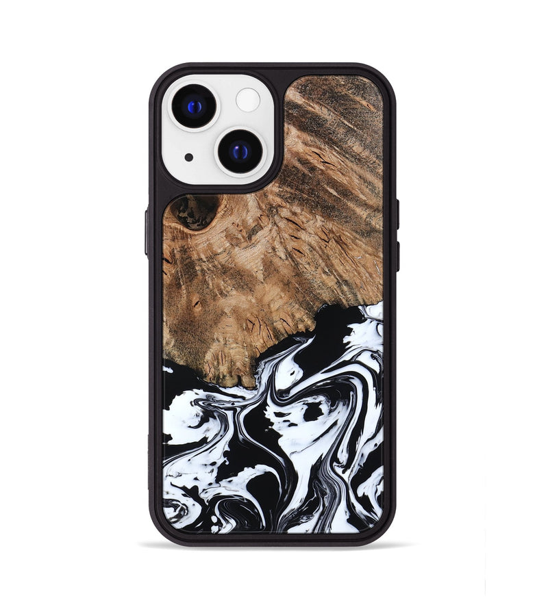 iPhone 13 Wood Phone Case - Terry (Black & White, 793721)