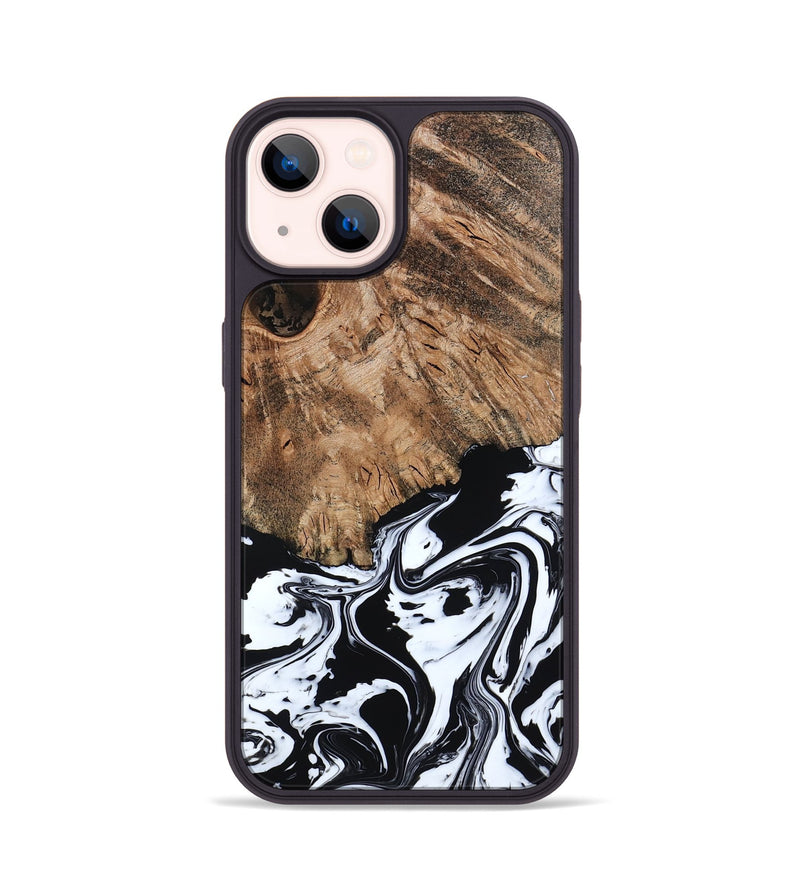 iPhone 14 Wood Phone Case - Terry (Black & White, 793721)