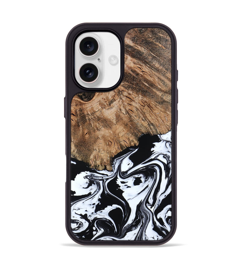 iPhone 17 Wood Phone Case - Terry (Black & White, 793721)