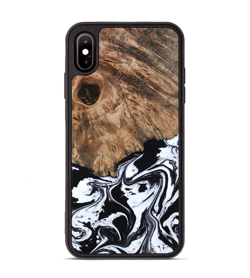 iPhone Xs Max Wood Phone Case - Terry (Black & White, 793721)