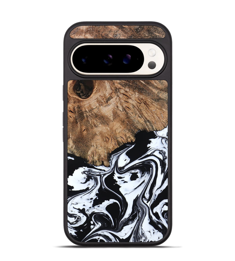Pixel 9 Pro Wood Phone Case - Terry (Black & White, 793721)