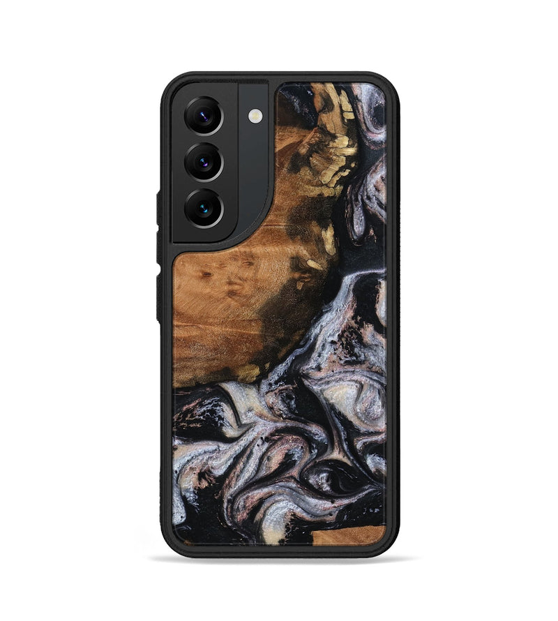Galaxy S22 Wood Phone Case - Shreya (Black & White, 793722)