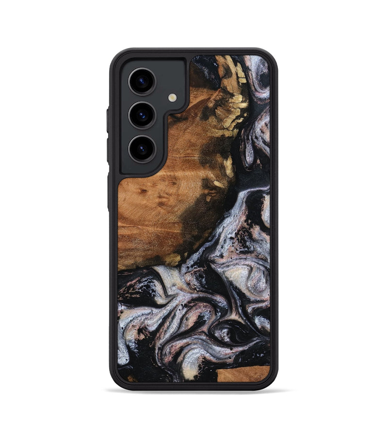 Galaxy S24 Wood Phone Case - Shreya (Black & White, 793722)