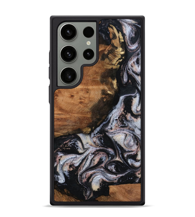 Galaxy S24 Ultra Wood Phone Case - Shreya (Black & White, 793722)