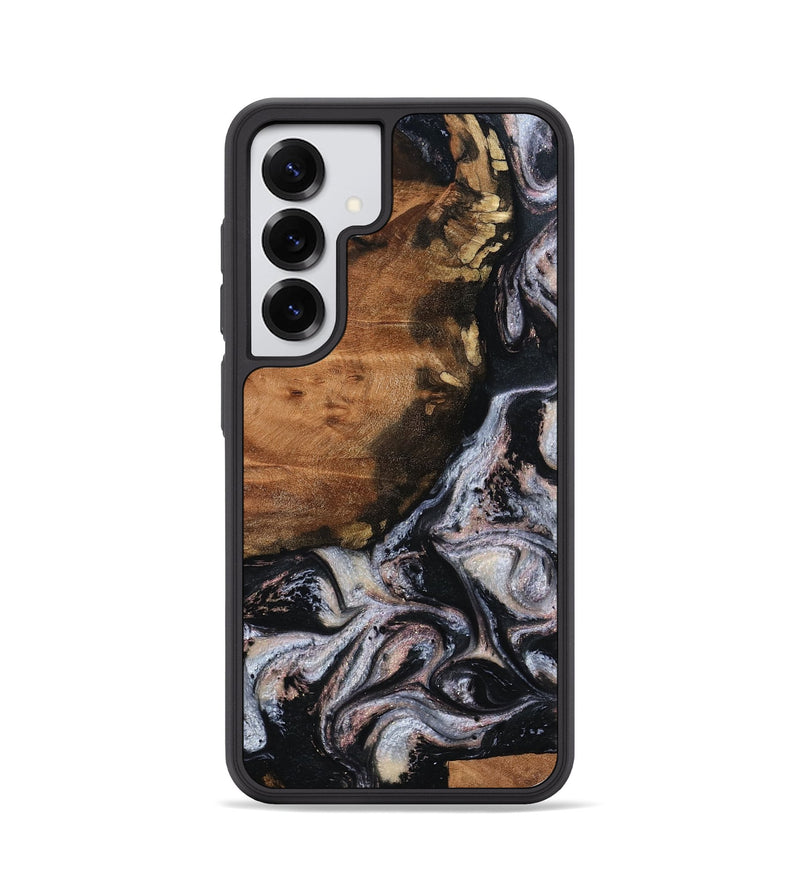Galaxy S25 Wood Phone Case - Shreya (Black & White, 793722)