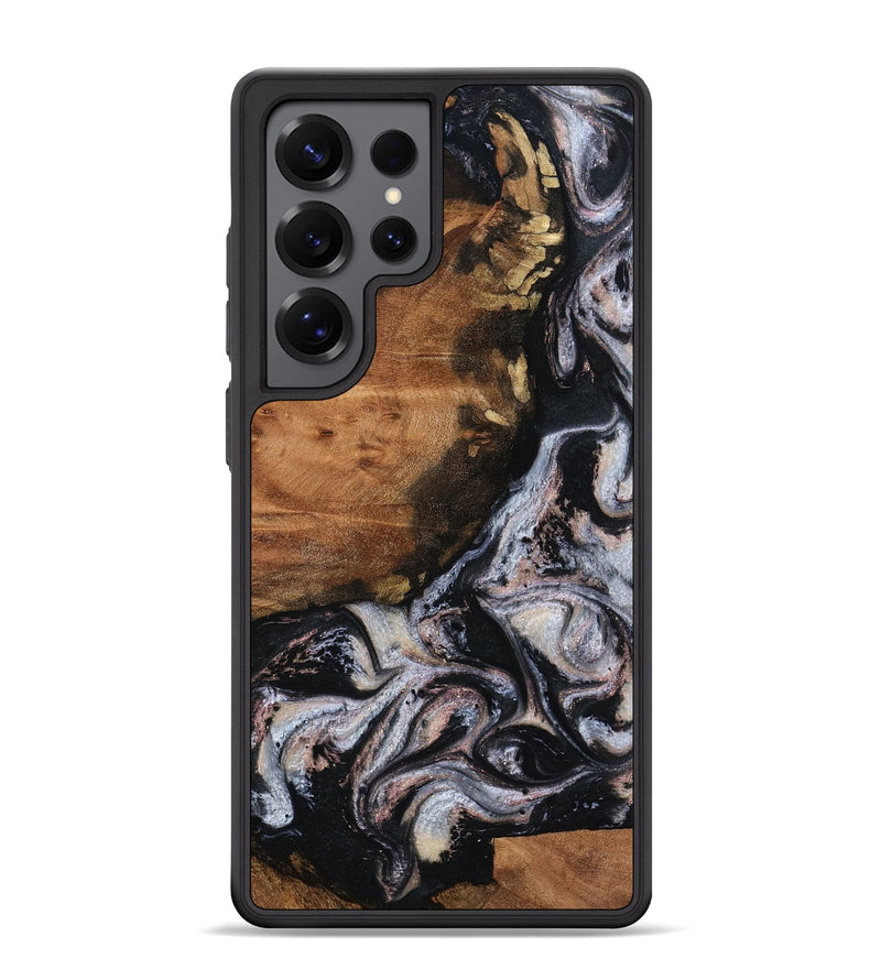 Galaxy S25 Ultra Wood Phone Case - Shreya (Black & White, 793722)