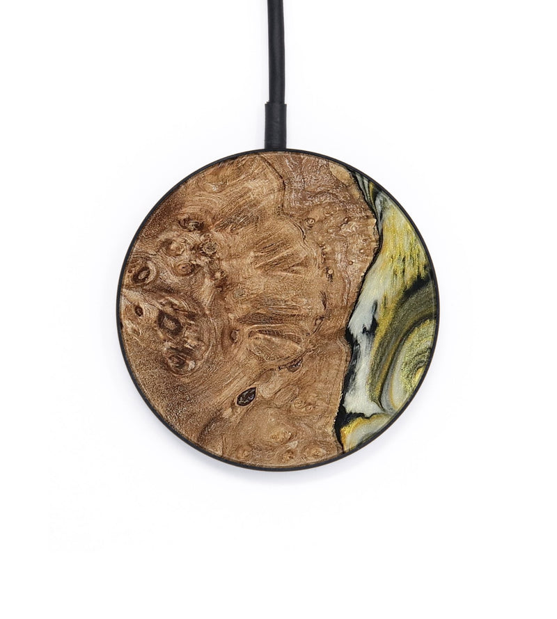 Circle Wood Wireless Charger - Lila (Black & White, 793724)