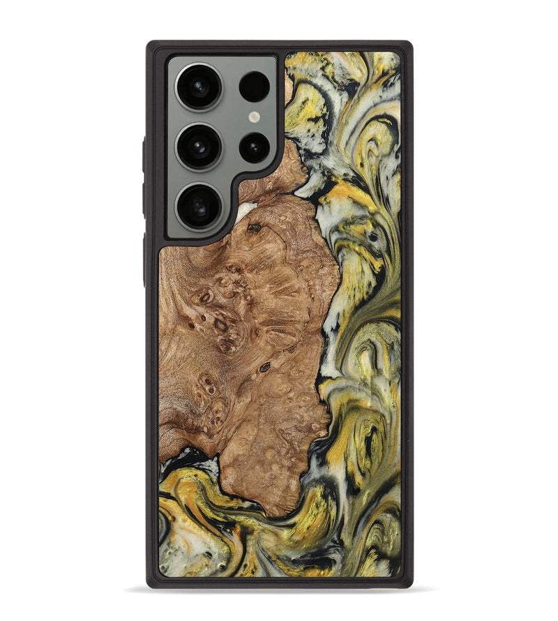 Galaxy S23 Ultra Wood Phone Case - Lila (Black & White, 793724)