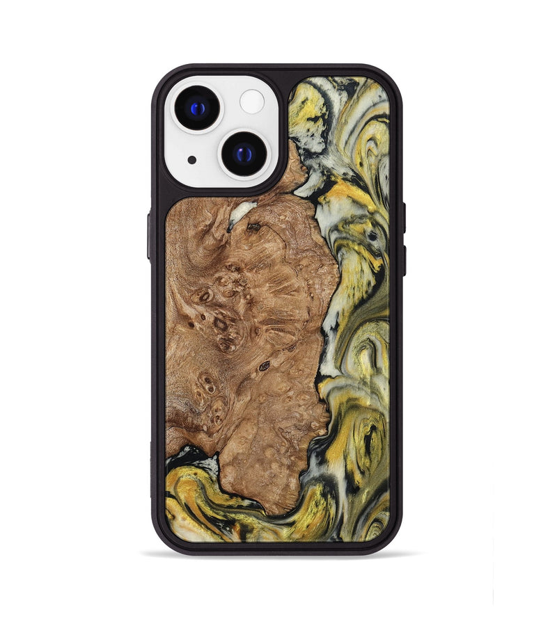 iPhone 13 Wood Phone Case - Lila (Black & White, 793724)