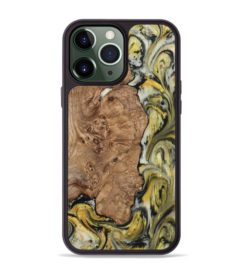 iPhone 13 Pro Max Wood Phone Case - Lila (Black & White, 793724)