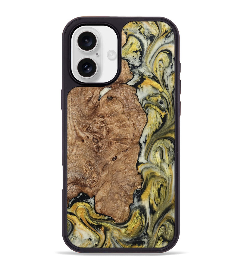 iPhone 16 Plus Wood Phone Case - Lila (Black & White, 793724)