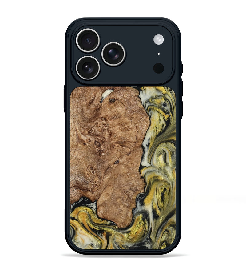 iPhone 17 Pro Max Wood Phone Case - Lila (Black & White, 793724)