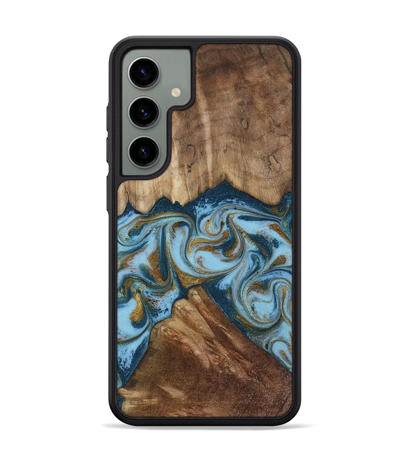 Galaxy S24 Plus Wood Phone Case - Karlee (Teal & Gold, 793746)