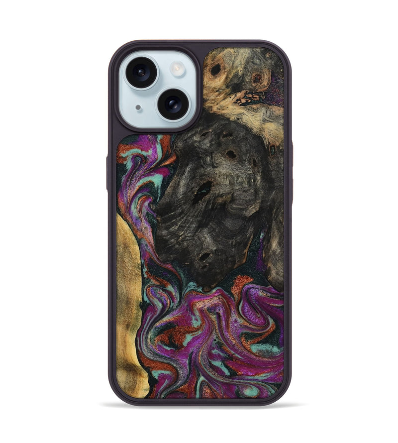 iPhone 15 Wood Phone Case - Ida (Green, 793766)