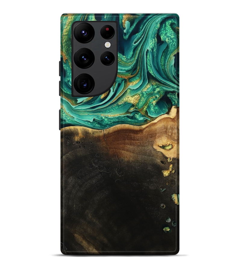 Galaxy S22 Ultra Wood Live Edge Phone Case - Ford (Green, 793844)