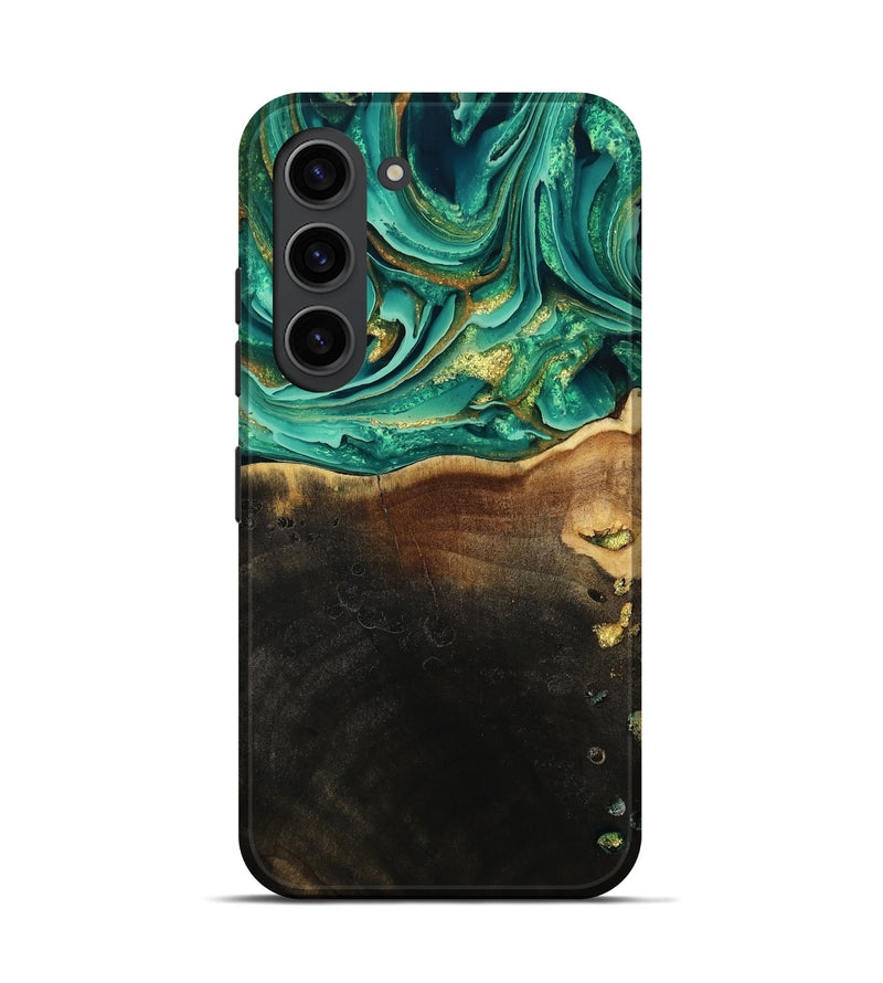 Galaxy S23 Wood Live Edge Phone Case - Ford (Green, 793844)