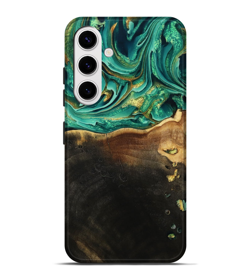 Galaxy S25 Plus Wood Live Edge Phone Case - Ford (Green, 793844)