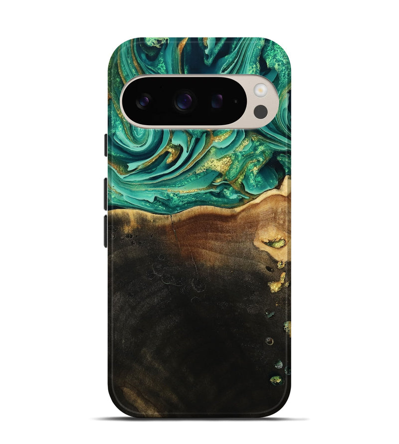 Pixel 9 Wood Live Edge Phone Case - Ford (Green, 793844)