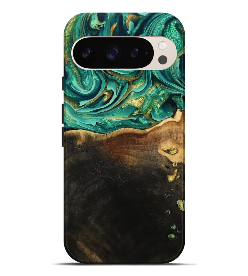 Pixel 9 Pro XL Wood Live Edge Phone Case - Ford (Green, 793844)