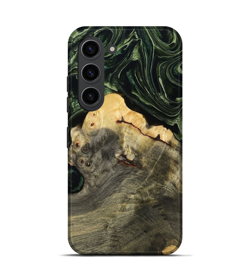 Galaxy S23 Wood Live Edge Phone Case - Tre (Green, 793849)